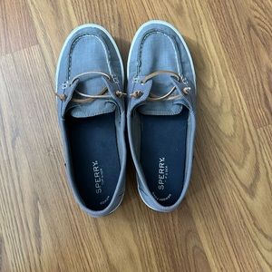 Women’s Sperry Boat Shoes, light blue, size 10